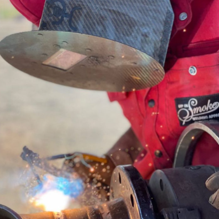 Load image into Gallery viewer, Up In Smoke Welding Apparel | FR Zestos Apex Line Protective Welding Shirt
