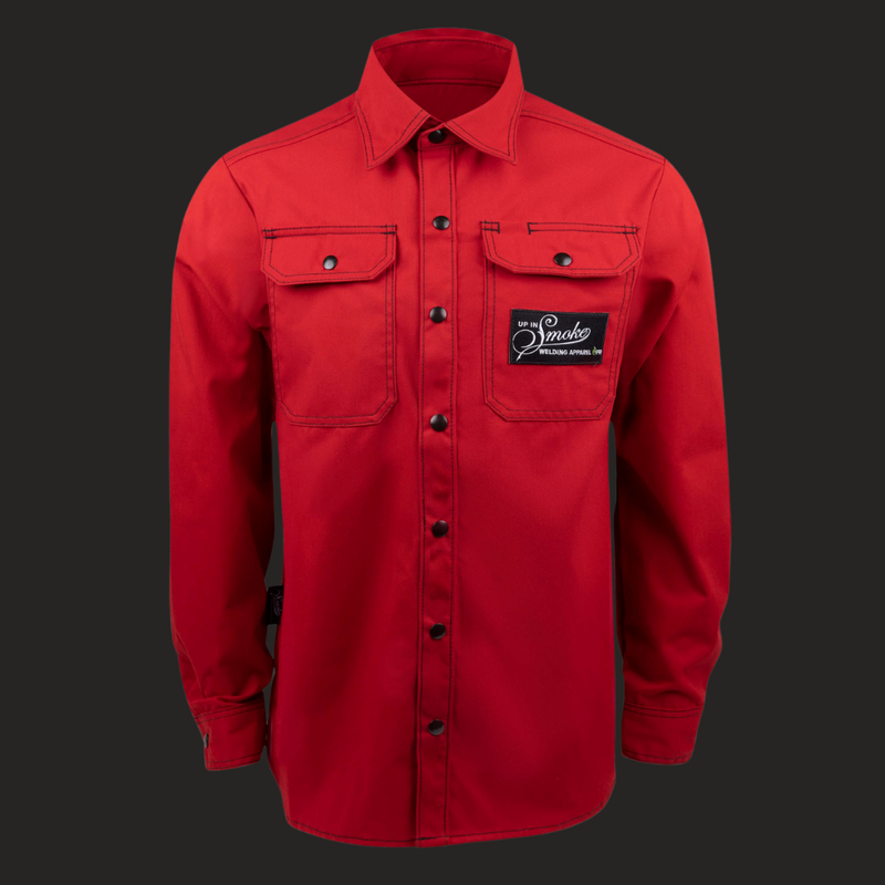 Load image into Gallery viewer, Up In Smoke Welding Apparel | FR Zestos Apex Line Protective Welding Shirt