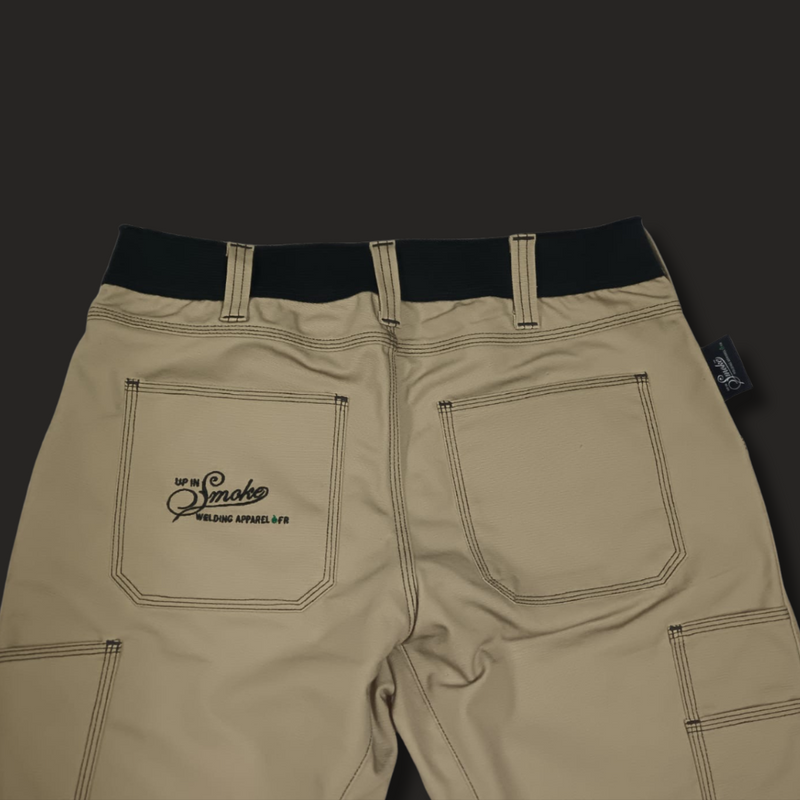 Load image into Gallery viewer, The Best FR Welding Pants | Khaki | Up in Smoke Welding Apparel
