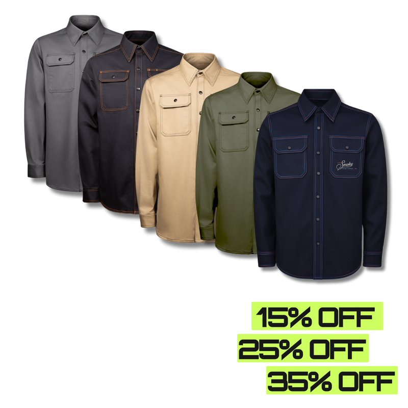 Load image into Gallery viewer, Up in Smoke Welding Apparel FR Welding Shirt | The Best Welding Shirts | Work Wear
